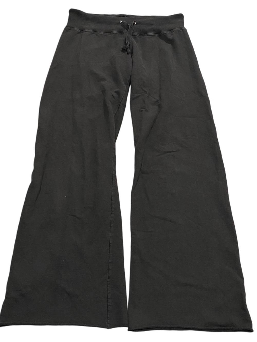 Vintage Lucky Brand Y2k USA Made Wide Leg Sweatpants Solid Gray-Brown XS